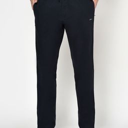 Octave Men Navy-Blue Solid Cotton Track Pants-33
