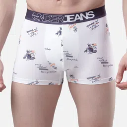 UnderJeans by Spykar Men White & Grey Printed Trunks UJMTRPTS028-picture-21