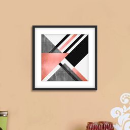 999Store Grey & Black Abstract Cotton Canvas Digitally Printed Wall Art-1
