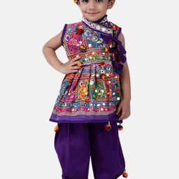 BownBee Boys Multicoloured Embroidered Kediyu-10