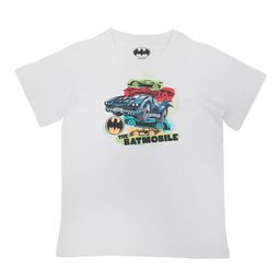 Batman Boys White Graphic Printed Pure Cotton T-shirt-image-63