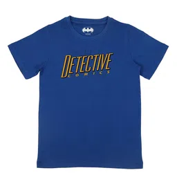 Batman Boys Blue Typography Printed T-shirt-picture-11