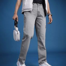 The Roadster Lifestyle Co. Men Low Distress Light Fade Mid-Rise Regular Fit Jeans-image-34
