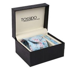 Tossido Men Blue & Pink Printed Accessory Gift Set-image-100
