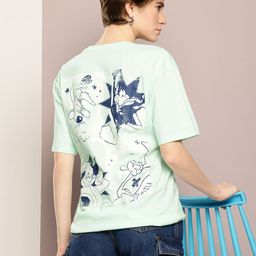 Kook N Keech Looney Tunes Printed Drop-Shoulder Sleeves Pure Cotton Oversized T-shirt-image-67