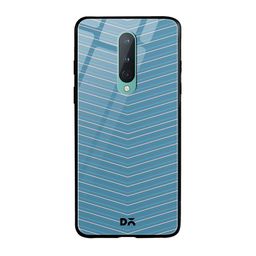 DailyObjects Teal Blue & White Blueberry Broken Twills OnePlus 8 Glass Mobile Case-8