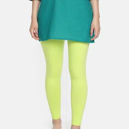 Dollar Missy Women Lime Green Solid Ankle Length Leggings-image-38