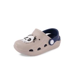 Yellow Bee Boys Grey & Navy Blue Clogs-picture-29