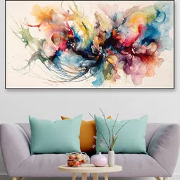 DEKORSTATION Multicoloured Abstract Canvas Painting-9