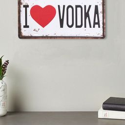 Art Street White & Red I Love Vodka Printed Wall Decor-picture-17