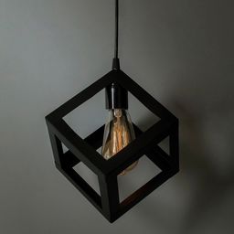 MFD HOME FURNISHING Black & Transparent Self Design Quirky Hanging Lamp-image-95