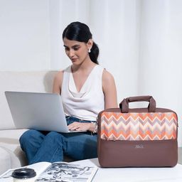 ZOUK Unisex Arin Tidal Wave Printed Laptop Bag-15