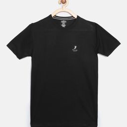 ARMISTO Boys Black Solid Dri-FIT Badminton T-shirt-image-80