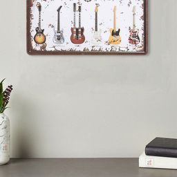 Art Street White & Brown Guitars Wall Hanging-14