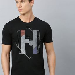 Huetrap Men Black Printed Round Neck Sustainable T-shirt-image-66