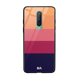 DailyObjects Coral & Pink Striped Quin OnePlus 8 Glass Mobile Case-picture-37