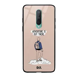 DailyObjects Brown & White Adventure Out OnePlus 8 Glass Mobile Case-image-19