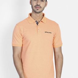 OFF LIMITS Men Orange Solid Polo Collar T-shirt-image-84