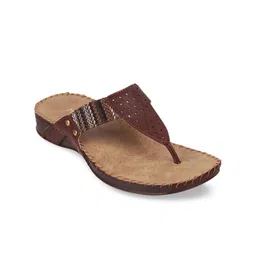 Metro Women Brown Solid Sandals-14