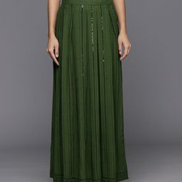 Libas Embellished Embroidered Flared Maxi Skirt-image-36