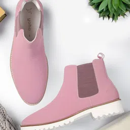 yoho Women Mid Top Lightweight Chelsea Boots-49