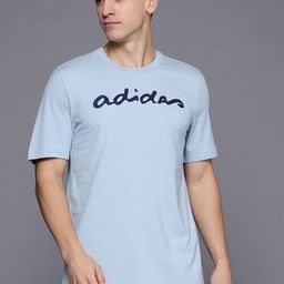 ADIDAS Brand Logo Embroidered Pure Cotton Regular Fit T-shirt-image-67