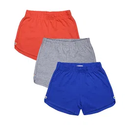 Luke & Lilly Girls Pack of 3 Multicoloured Solid Regular Fit Regular Shorts-image-92