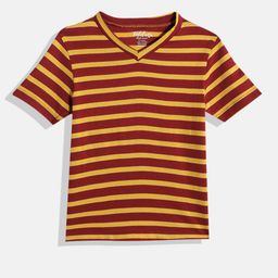 METRO KIDS COMPANY Boys Yellow & Red Striped V-Neck T-shirt-image-17