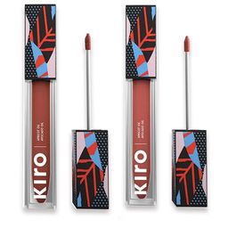 KIRO 2-Pcs Four Play Non Stop Matte Liquid Lipstick 6ml Each - Nutmeg Nude & Cinnamon Nude-11