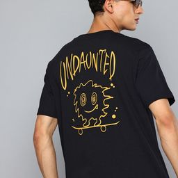 Flying Machine Printed Drop-Shoulder Sleeves Pure Cotton Relaxed Fit T-shirt-image-79