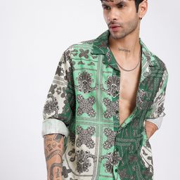 glitchez Boho Drift Printed Relaxed Shirt-image-34
