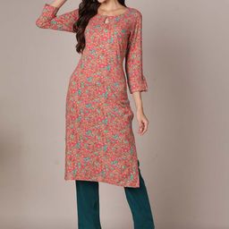 KALINI Women Ethnic Motifs Printed Sequinned Kurta-image-27