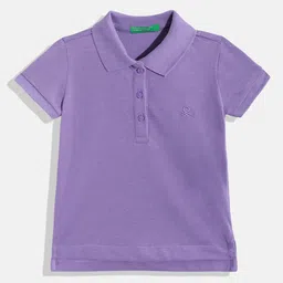United Colors of Benetton Girls Solid Polo T-shirt-image-86