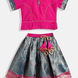 Aarika Girls Stone Studded Ready to Wear Lehenga & Blouse Net-image-20