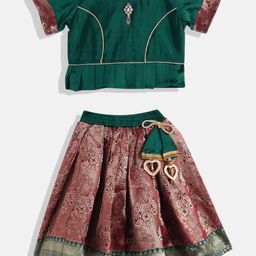 Aarika Girls Stone Studded Ready to Wear Lehenga & Blouse Net-image-89