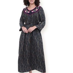 Noty Women Printed Maxi Nightdress-image-14