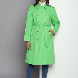 Tommy Hilfiger Solid Pure Cotton Double-Breasted Trenchcoat-image-64