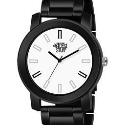 SWADESI STUFF Men White Water Resistant Analogue Watch metal black 21b-image-35