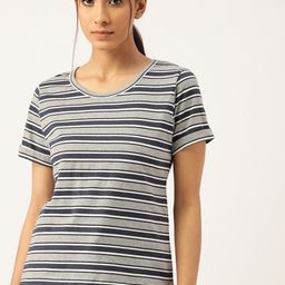 ETC Women Pack of 2 Striped Lounge T-shirts-picture-26
