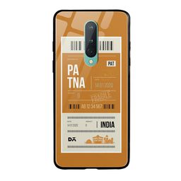 DailyObjects Brown & White Patna City Tag OnePlus 8 Glass Case-29