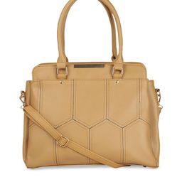 Bagsy Malone Beige Solid Handheld Bag-5