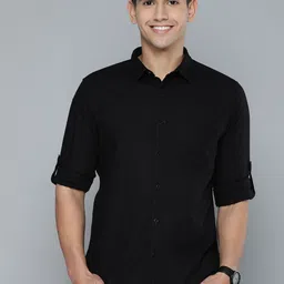 HERE&NOW Men Black Slim Fit Casual Shirt-picture-33