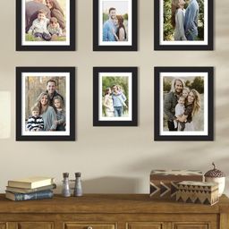Art Street Set Of 6 Black Solid Individual Wall Photo Frames-16