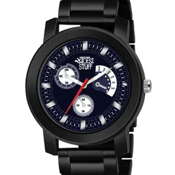 SWADESI STUFF Men Black Multi Function Analogue Watch metal black 30b-13