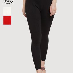 GRACIT Women Pack of 3 Solid Ankle-Length Leggings-image-47