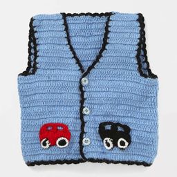 CHUTPUT Unisex Blue Solid Sweater-79