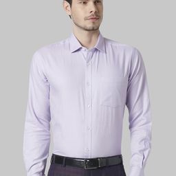 Park Avenue Men Lavender Slim Fit Self Design Formal Shirt-image-78