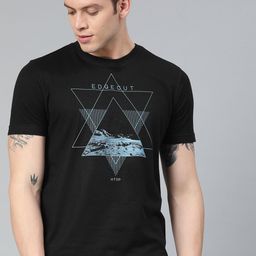 Huetrap Men Black Printed Round Neck Sustainable T-shirt-image-71