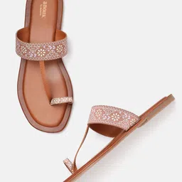 Anouk Women Printed One Toe Flats-36