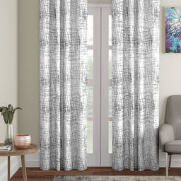 Cortina White & Black Set of 2 Printed Door Curtains-19